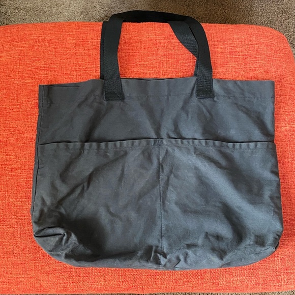 RARE VTG 80’s 90’s ESPRIT Sportiv Large Black Tote Bag Gym Shopper Market Logo - Picture 2 of 11